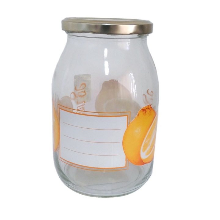 Borcan decorat + capac, 1000 ml