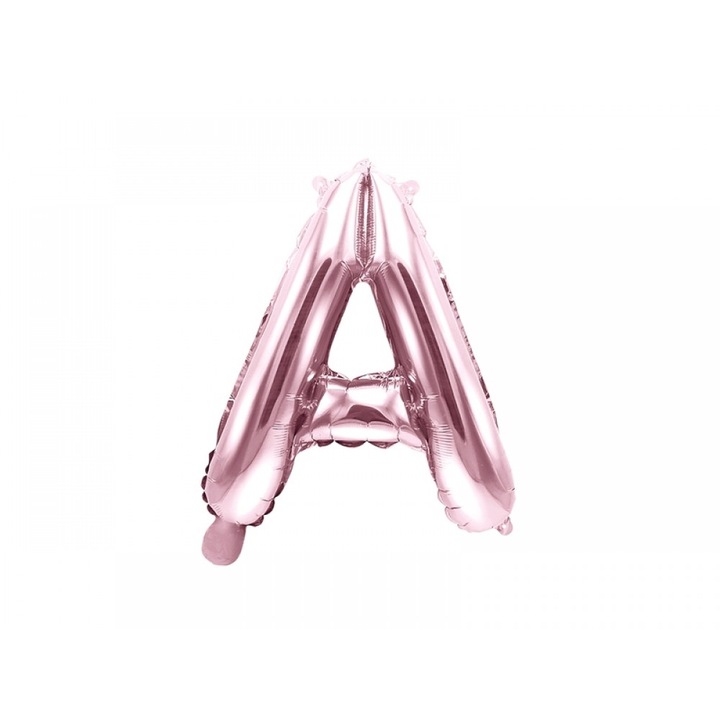 Балон от метално фолио буква А, розово злато, 35 см