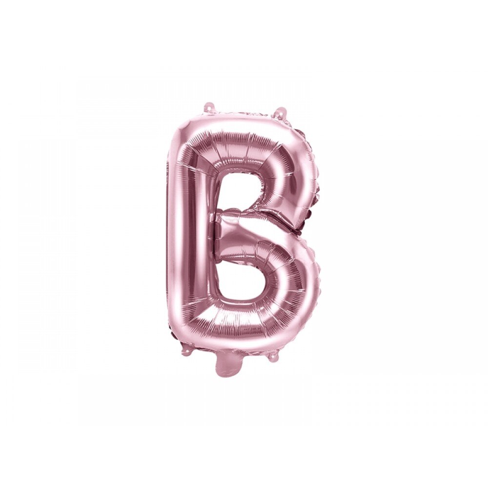 Balon folie metalizata litera B, Rose Gold, 35cm