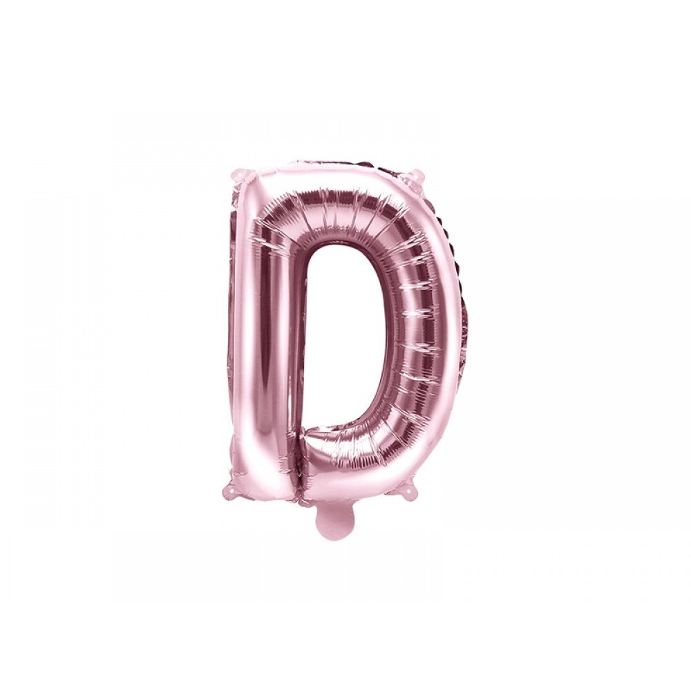 Balon folie metalizata litera D, Rose Gold, 35cm