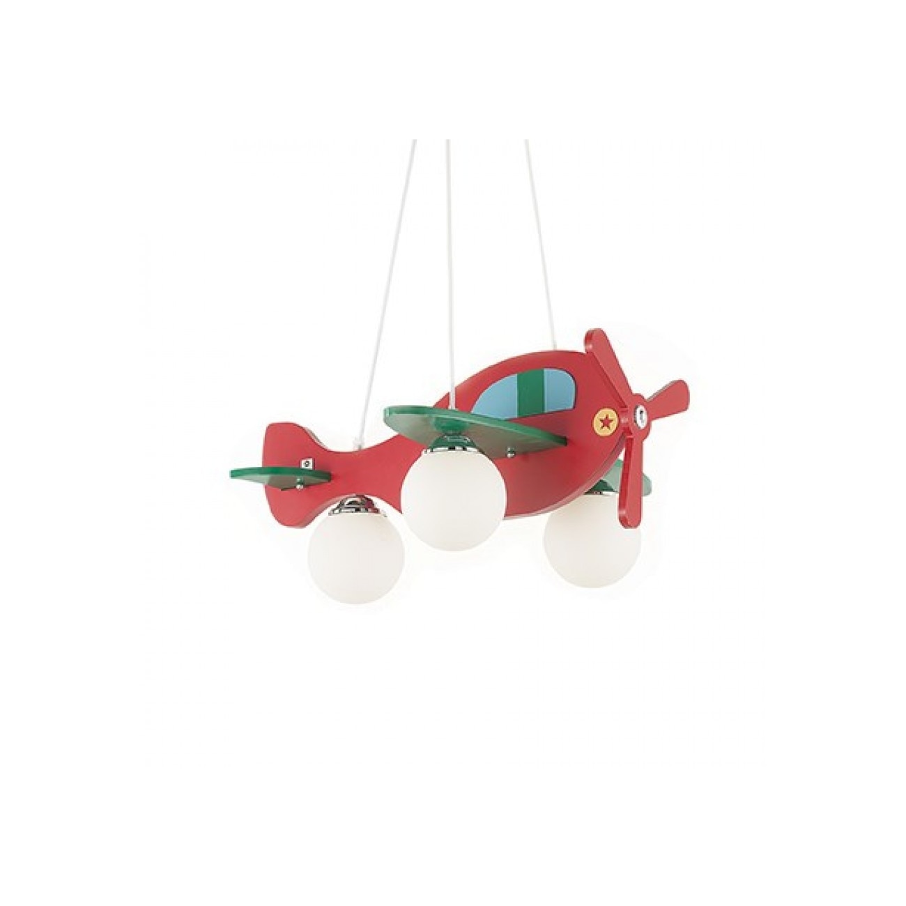 Lustra AVION 2 SP3,IDEAL LUX,Metal si lemn