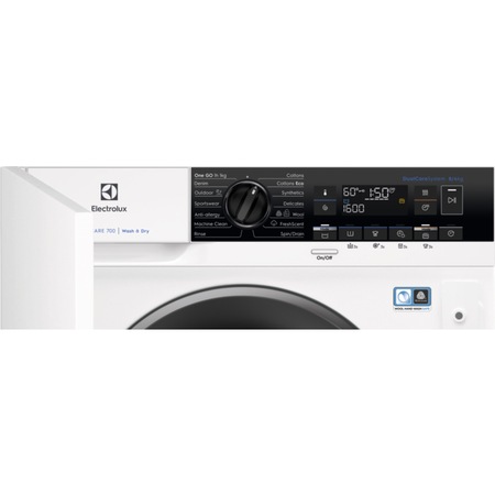 Masina de spalat rufe cu uscator incorporabila Electrolux EW7W368SI, PerfectCare700, 1400 RPM, Spalare 7 kg, Uscare 4 kg, Display LCD, Clasa A, Alb