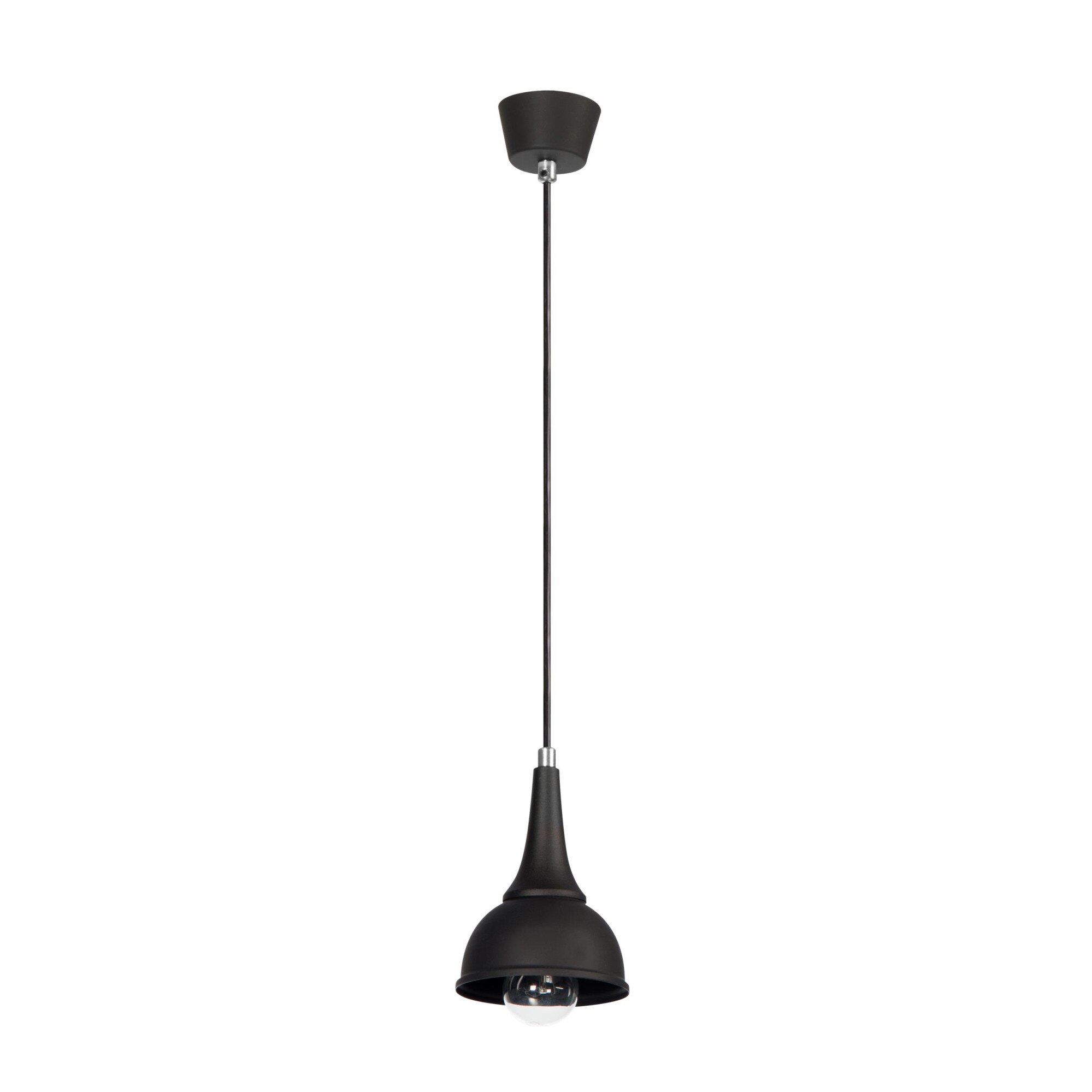 Lampa suspendata Lampex, Alla 1, 1x40W, Metal, Negru