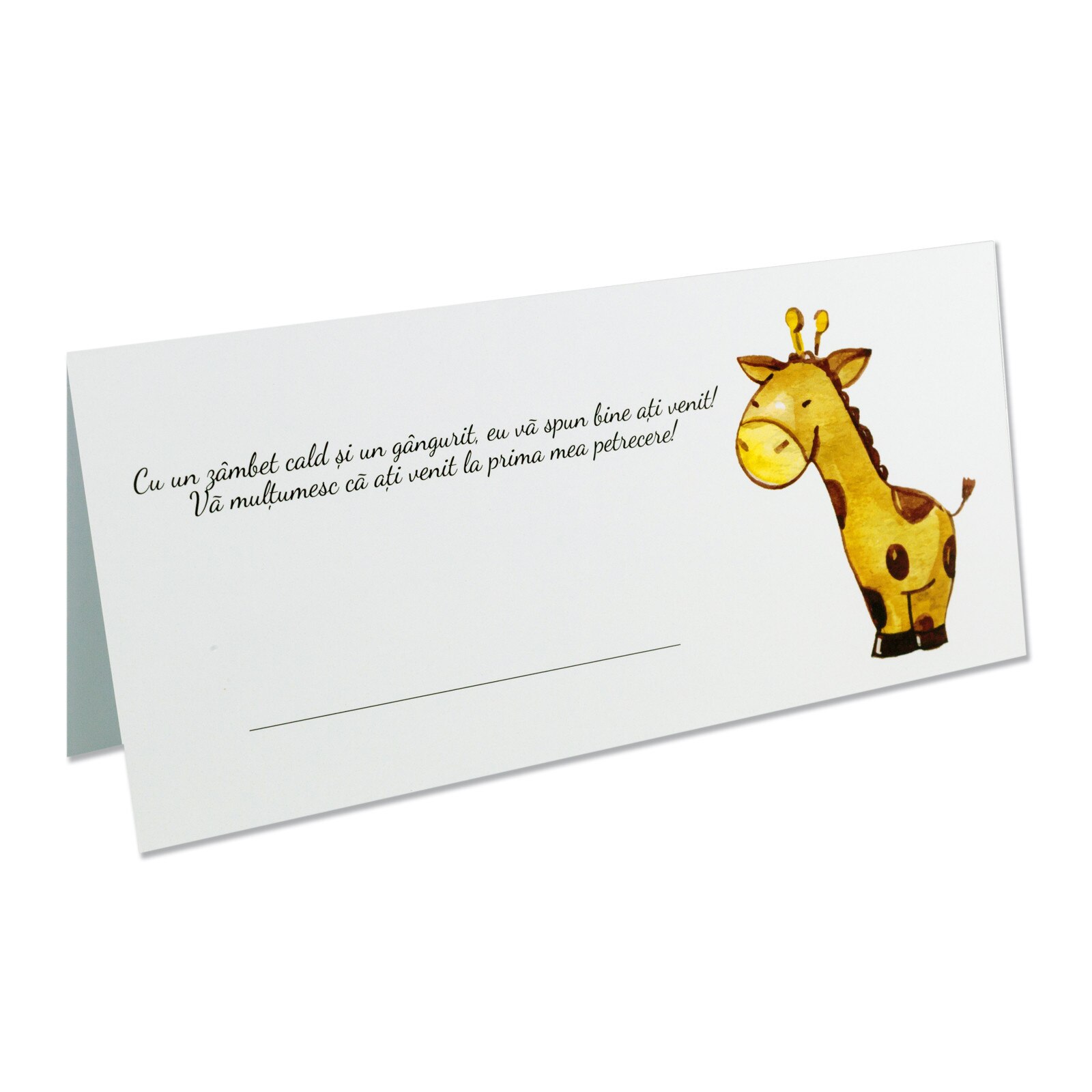 Plic bani botez girafa