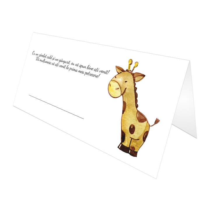 Plic bani botez girafa