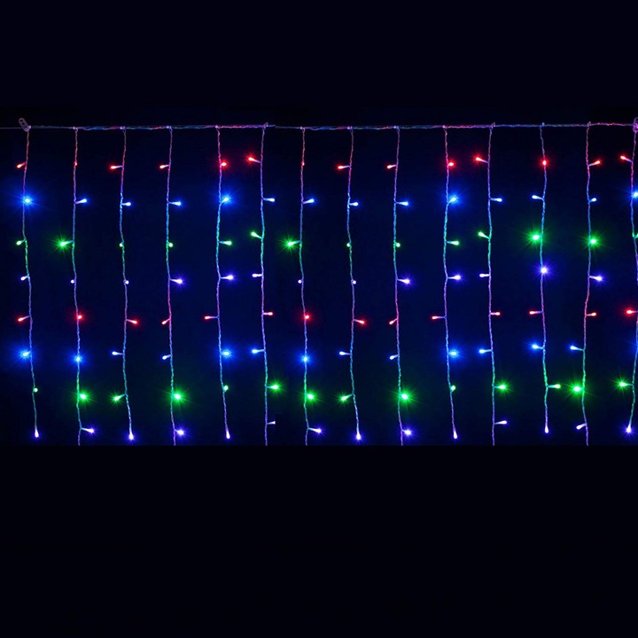 Instalatie 8094 multicolor 240 LED Perdea 3x3m Exterior Fir Alb Gros