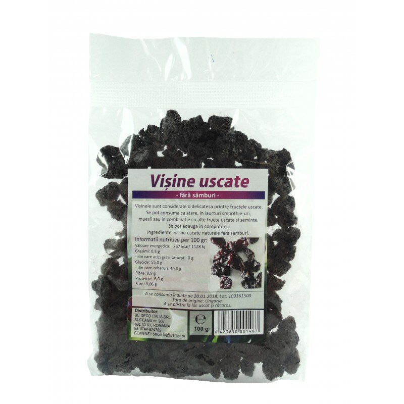 Visine uscate fara aditivi 200 g