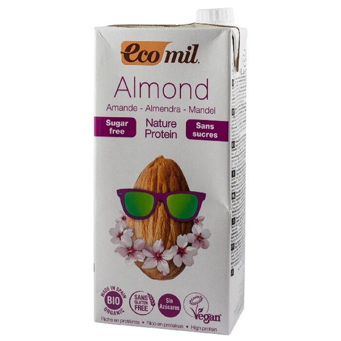 Bautura vegetala BIO de migdale natur protein, fara zahar, 1L