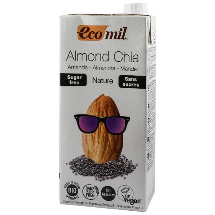 Bautura vegetala BIO de migdale cu chia, fara zahar, 1L