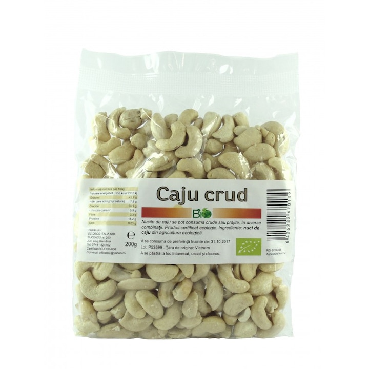 Nuci de caju intregi ECO 500 g