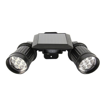 Lampa dubla Timeless Tools cu baterie solara, LED, cu senzor de miscare, Negru Lampa dubla Timeless Tools cu baterie solara, LED, cu senzor de miscare, Negru