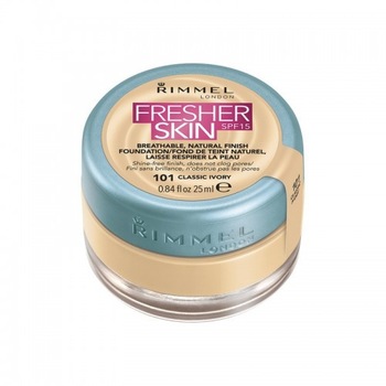 Fond de ten Rimmel Fresher Skin, 101 - Classic Ivory, 25 ml Fond de ten Rimmel Fresher Skin, 101 - Classic Ivory, 25 ml