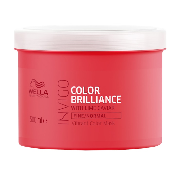 Masca de par Wella Professionals Invigo Color Brilliance Fine/Normal pentru par vopsit cu structura subtire/normala, 500 ml