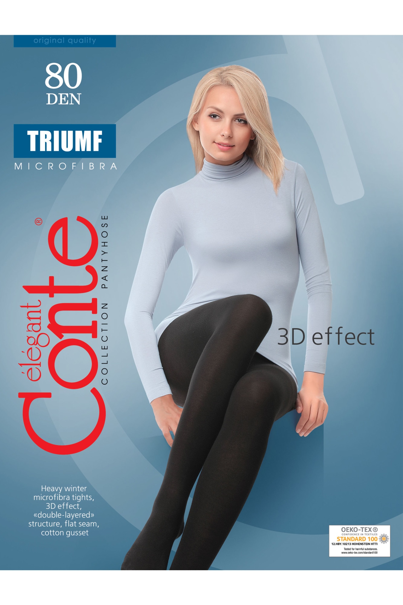 Ciorap gros din microfibra Triumf 80 Den,Conte Elegant, Mocca