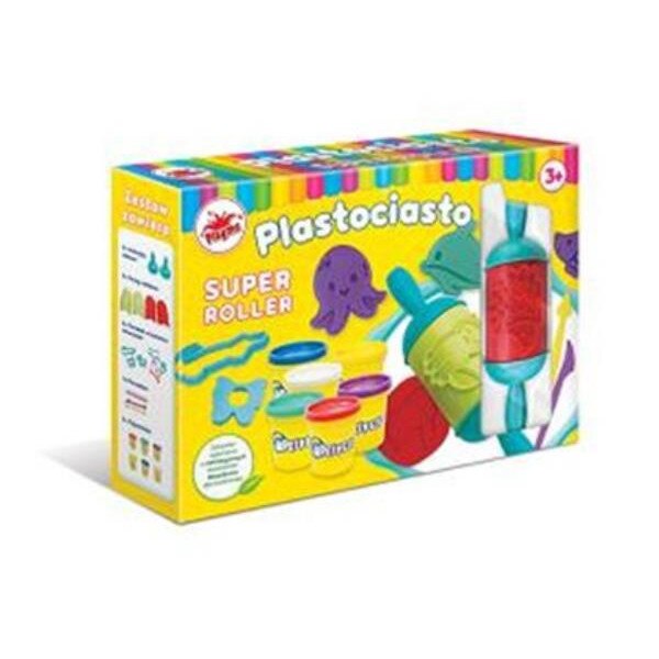 Set Plastilina cu forme Plastociasto Super Roller, Brimarex