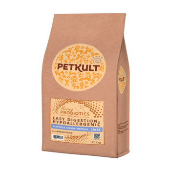 Hrana uscata pentru caini Petkult Probiotics Starter Junior, Rata, 2 Kg Hrana uscata pentru caini Petkult Probiotics Starter Junior, Rata, 2 Kg