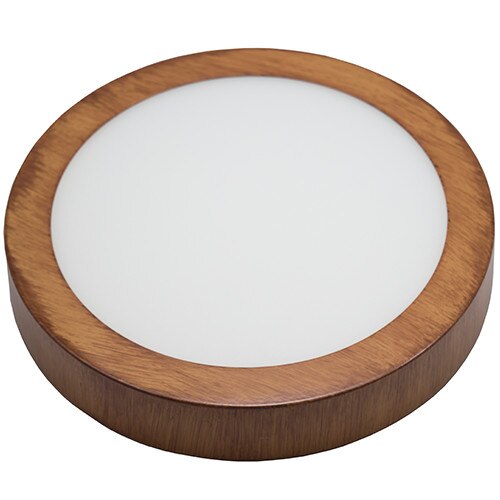 Aplica LED 12W rotunda maro teak 6500K lumina alb rece