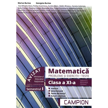 Matematica probleme si exercitii, teste, clasa a XI-a semestrul I. Profil tehnic, autor Marius Burtea Matematica probleme si exercitii, teste, clasa a XI-a semestrul I. Profil tehnic, autor Marius Burtea