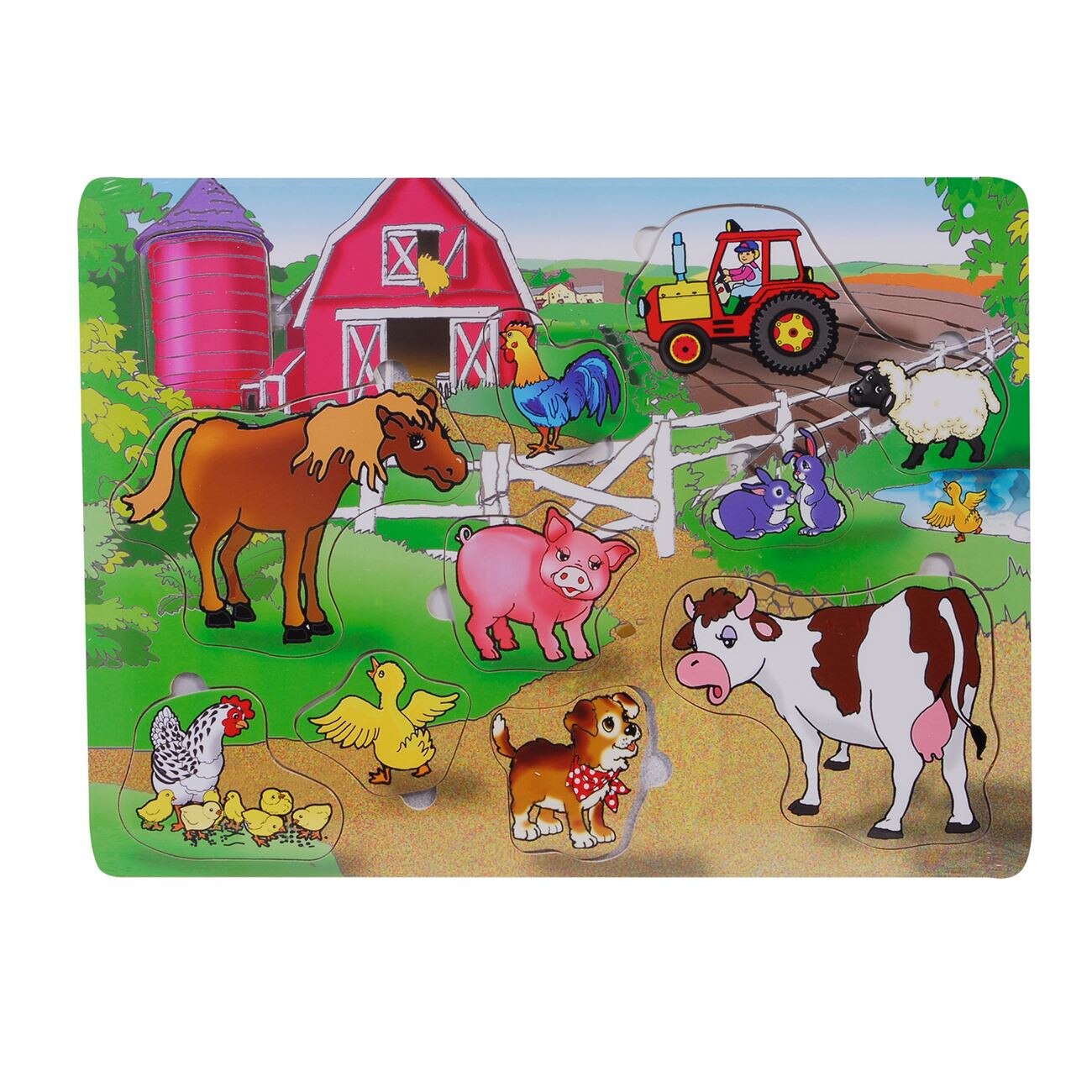 Puzzle Zola® Incastru, Ferma animalelor, 40x30 cm