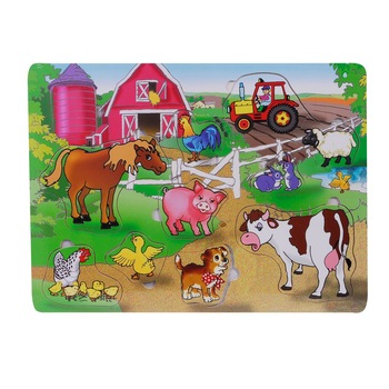 Puzzle Zola® Incastru, Ferma animalelor, 40x30 cm Puzzle Zola® Incastru, Ferma animalelor, 40x30 cm