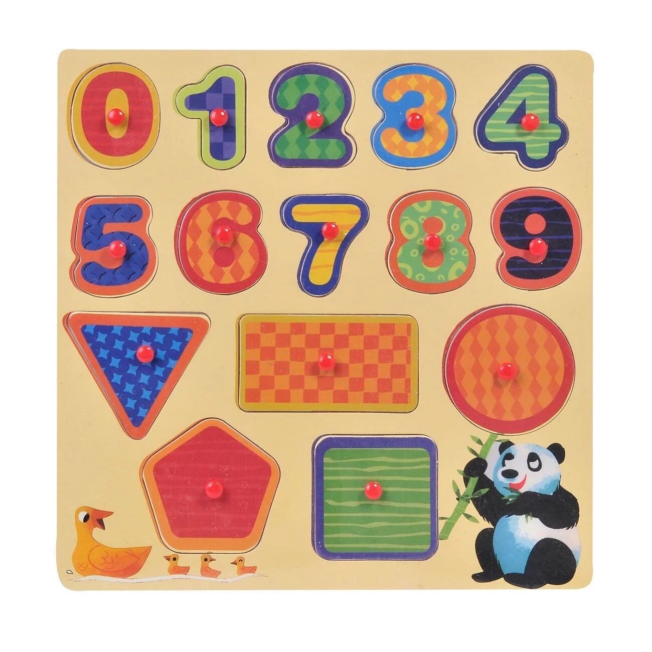 Puzzle Zola® Incastru, Cifre si forme, 30x30 cm