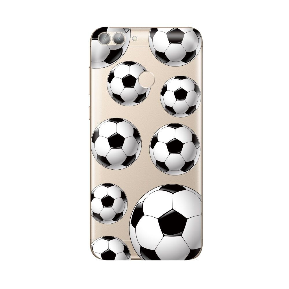 Husa Silicon Imprimat Lemontti Art pentru Huawei P Smart, Football