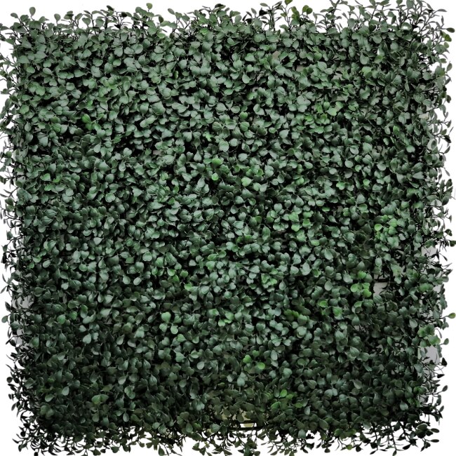 Perete verde artificial, Gradini verticale din plante artificiale, Green Collection, Verde inchis, 50 x 50