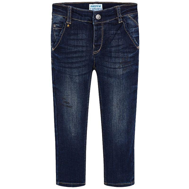 Pantaloni fantasia, Mayoral, slim fit, baiat, denim, 5 ani