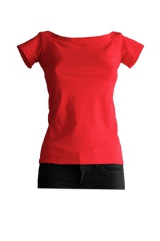 Bluza cu maneca scurta, de dama, Rosu, Marime L Bluza cu maneca scurta, de dama, Rosu, Marime L