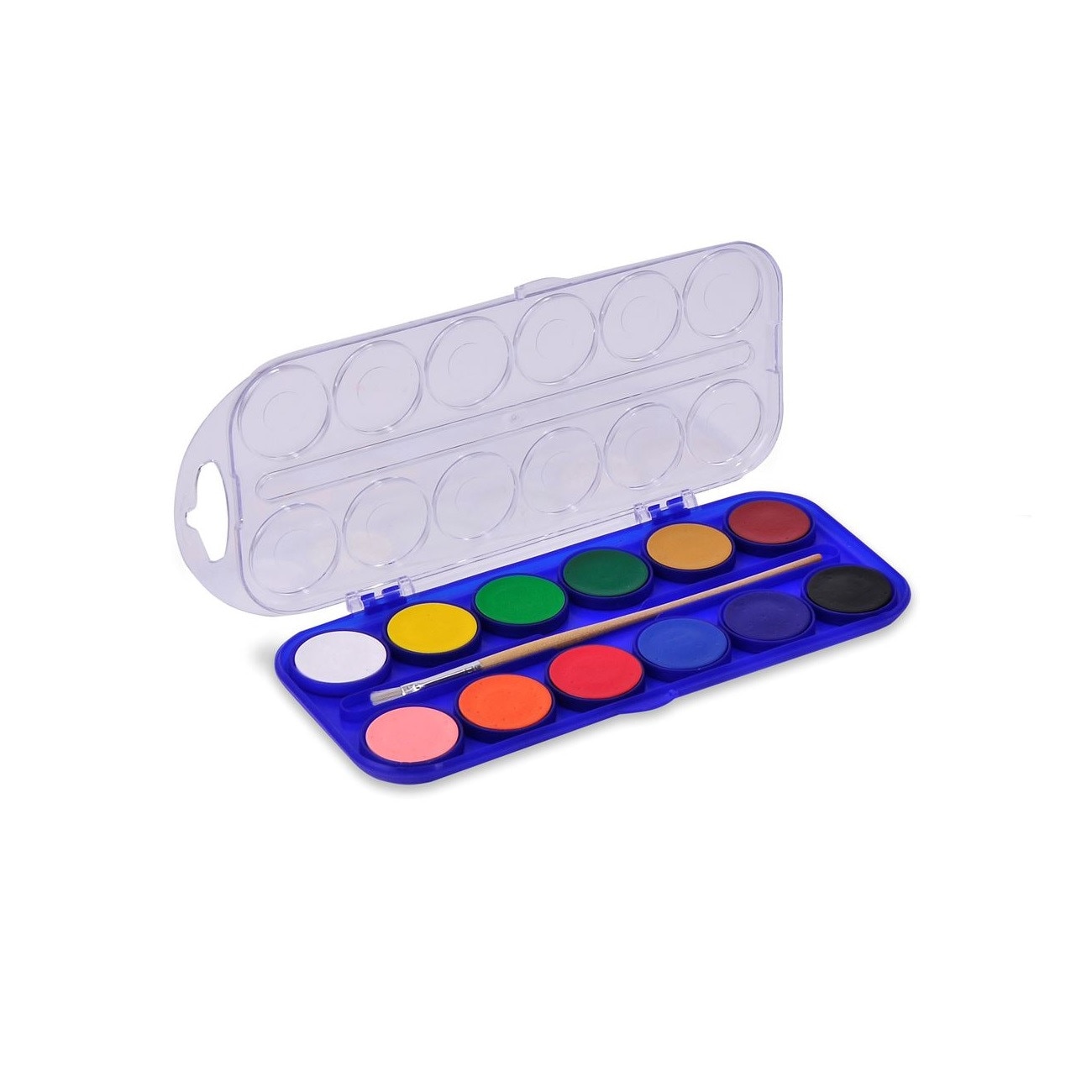 Paleta cu acuarele, CARIOCA, Zola® 12 buc + 1 pensula