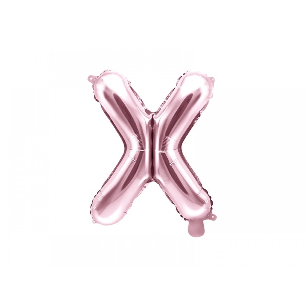 Balon folie metalizata litera X, Rose Gold, 35cm