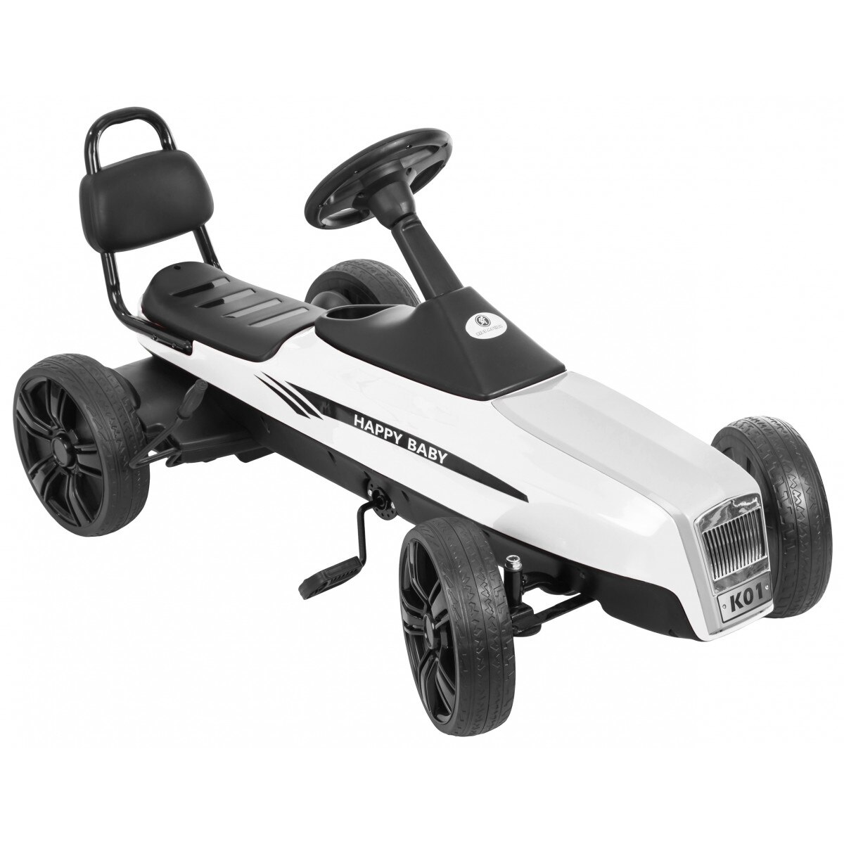 Kart Kidz Motion Retro, Plastic, Alb/Negru
