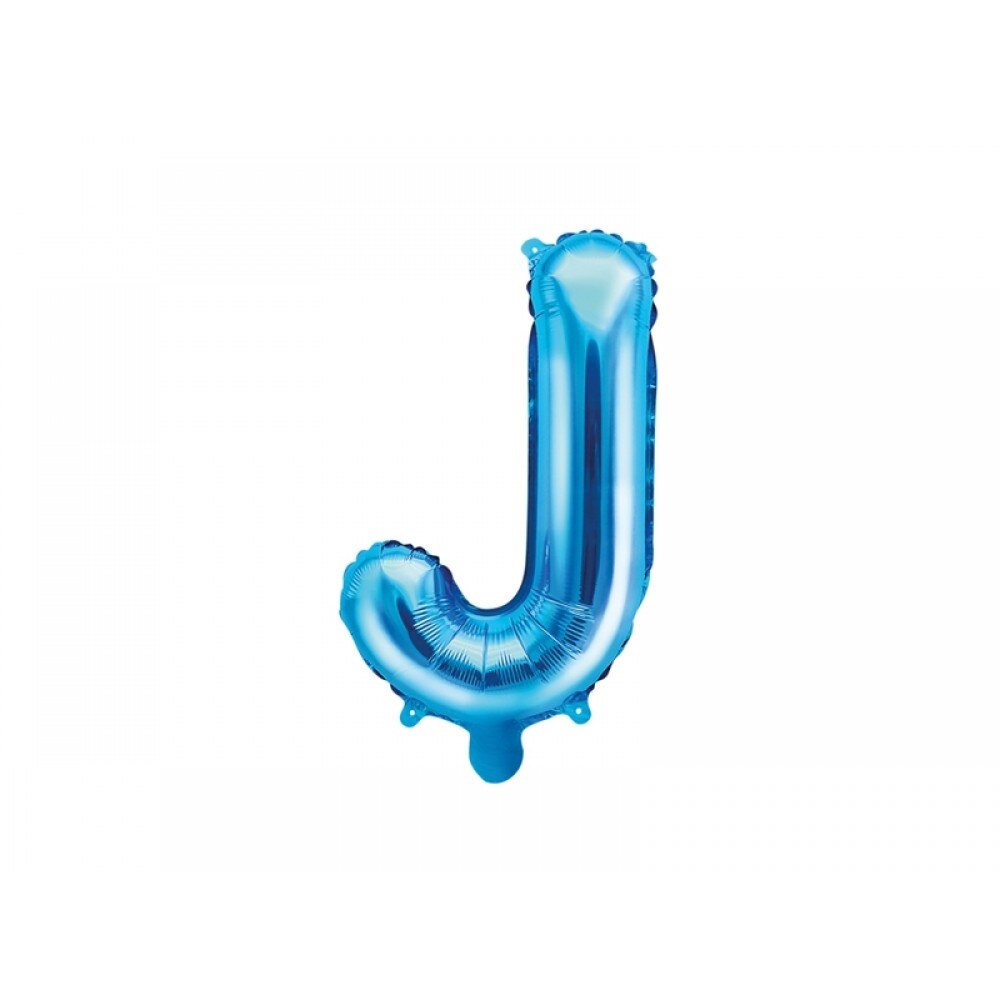 Balon folie metalizata litera J, Albastru, 35cm