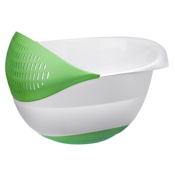 Bol cu Strecuratoare si Baza Aderenta Aroma 4 Litri Verde Fistic Bol cu Strecuratoare si Baza Aderenta Aroma 4 Litri Verde Fistic