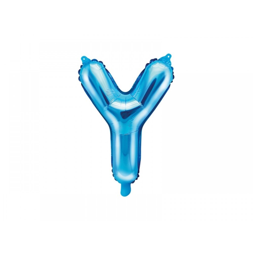 Balon folie metalizata litera Y, Albastru, 35cm