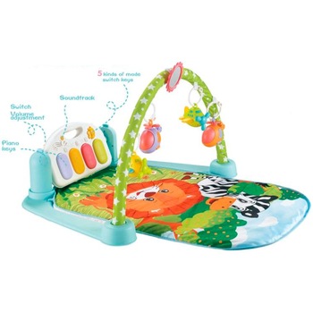 Saltea interactiva - Centru de activitati cu pian 5 in 1 pentru dezvoltarea musculaturii picioarelor, sunete, jucarii zornaitoare, remote control Saltea interactiva - Centru de activitati cu pian 5 in 1 pentru dezvoltarea musculaturii picioarelor, sunete, jucarii zornaitoare, remote control