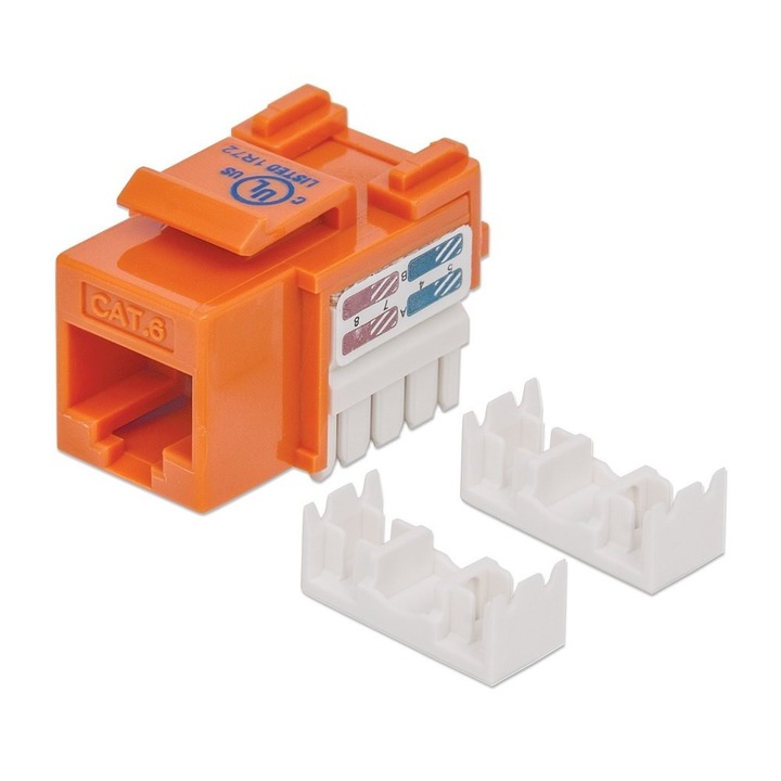 Модул Keystone Intellinet, RJ45, UTP, KAT6, Orange