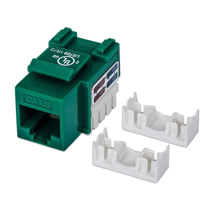 Модул Keystone Intellinet, RJ45, UTP, KAT6, зелен