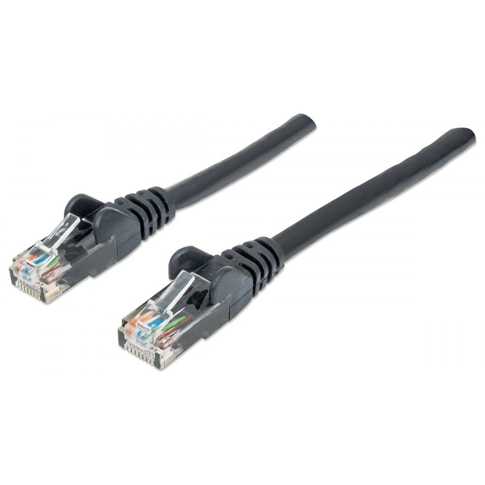 Cablu UTP Intellinet PatchCord Cat5e, 2 m, Cupru, Negru