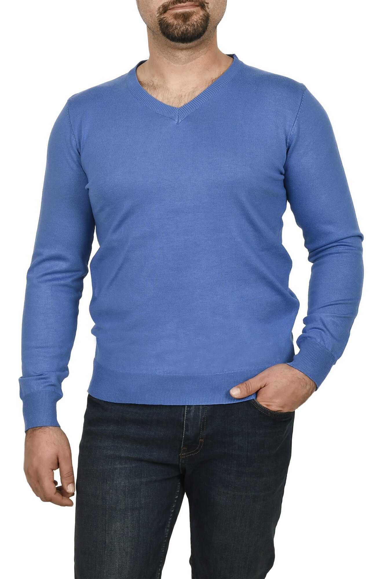 Pulover barbat,Glo Story,albastru, Albastru