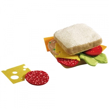 Jucarie din plus sub forma de sandwich, Haba, 3ani+ Jucarie din plus sub forma de sandwich, Haba, 3ani+