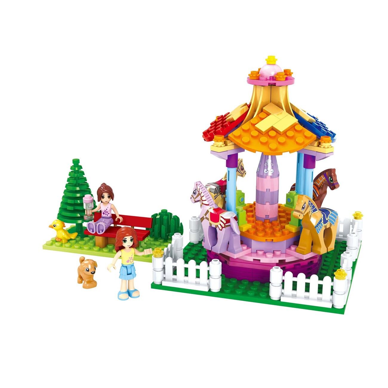 Set de constructie , Zola®, pentru copii -CARUSEL- 222 BUC