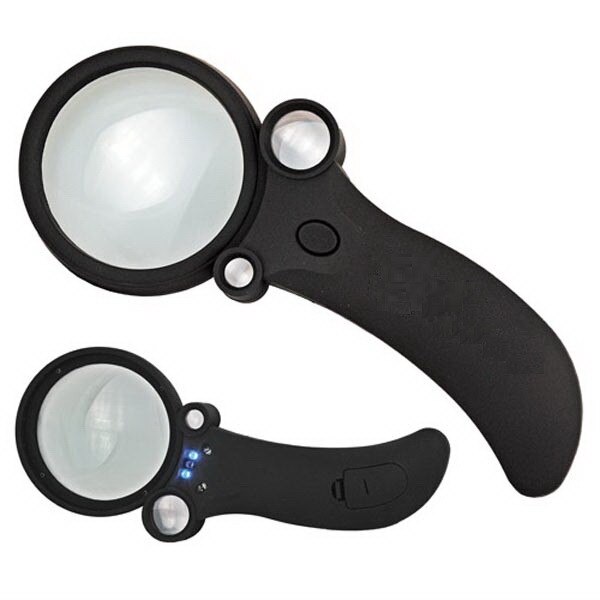 Lupa Clasica Amplificare cu 4 Leduri si UV, 2.5/4.5/25/55x TH-600-C, Negru