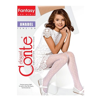 Dres subtire si transparent pentru copii 20 Den Anabel, Conte Elegant, Natural Dres subtire si transparent pentru copii 20 Den Anabel, Conte Elegant, Natural