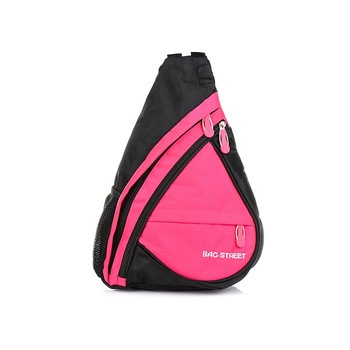 Bag Street, Rucsac Casual de umar, Sport, Roz cu negru Bag Street, Rucsac Casual de umar, Sport, Roz cu negru