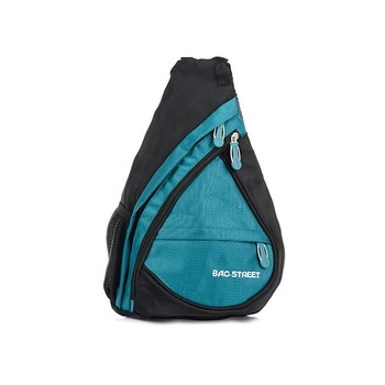 Bag Street, Rucsac Casual de umar, Sport, Albastru cu negru Bag Street, Rucsac Casual de umar, Sport, Albastru cu negru