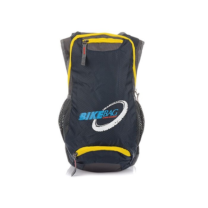 Bag Street, Rucsac din poliester, 40 x 22 x 15 cm, Gri/Albastru/Galben