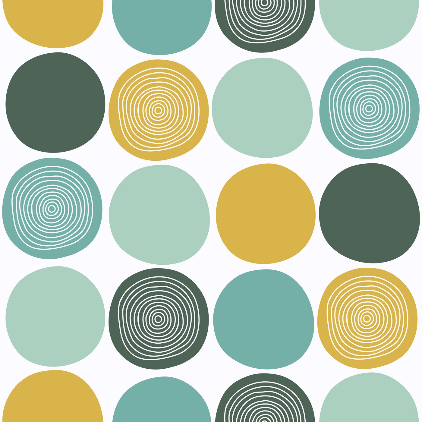 Tapet Premium Artfoyer - Abstract, Cercuri, Geometric, Modern, Vlies (Non-Woven), Eco Frendly, Nu necesita adeziv, Set 3 role, 5,4 mp