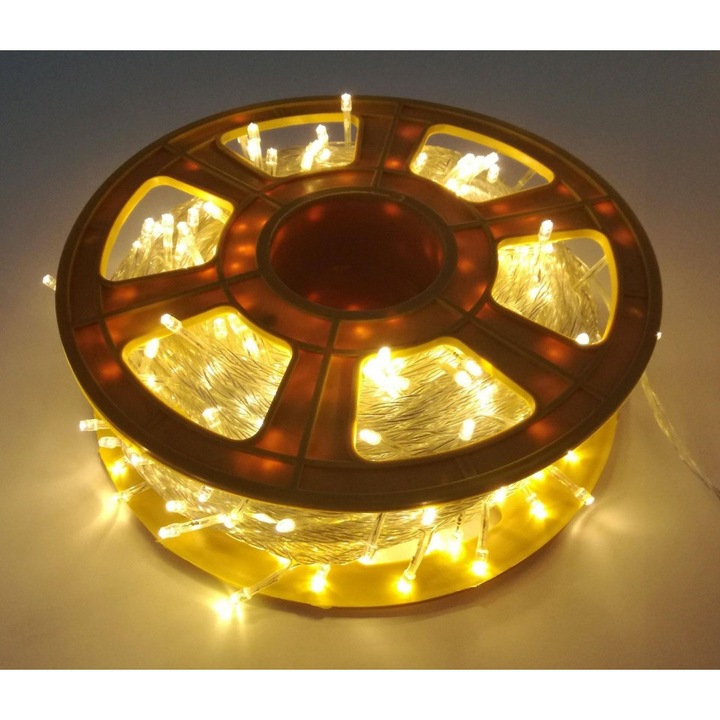 Karácsonyi installáció 50 m, 500 LED, Lineáris, Meleg fehér, 6002WW / hosszú fényfüzér fényfüzér