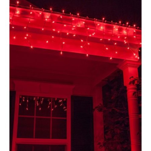 Instalatie de Craciun 8 m x 0.7, Perdea Franjurata Rosie, 360 leduri, SDX, 6006R